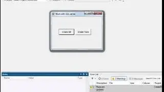 Create Database and Table using VB  Net in VB net