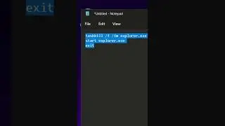 Windows Windows Explorer neu starten.