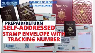 How To Buy Self Addressed Stamp Envelope +Tracking Number Filipino Passport Renewal Complete detail.