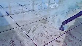 Flīžu grīdu ģenerālā tīrīšana / General cleaning of tiled floors