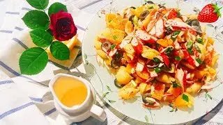 Безумно вкусный салат с пастой