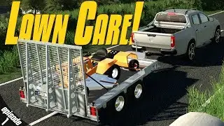 LAWN CARE! Meadow Grove Farm - Farming Simulator 19 -  Ep.1 (with Wheel Cam)