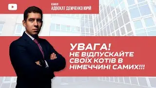 УВАГА! НЕ ВІДПУСКАЙТЕ СВОЇХ КОТІВ В НІМЕЧЧИНІ САМИХ!!!