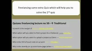 freelancing 2nd quiz solved