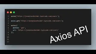 Simple HTTP Tutorial #3 | Axios API (GET Requests)