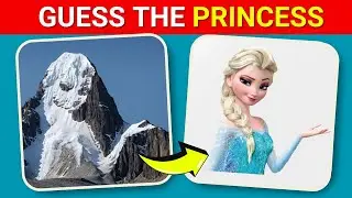 Guess the DISNEY PRINCESS by ILLUSION 😁😭😱🤢😡 Squint Your Eyes |  DISNEY Movie Quiz
