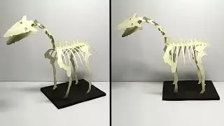 how to make a Giraffe skeleton in cardboard