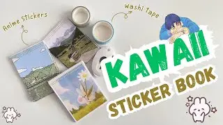 How to make kawaii sticker book |  Anime sticker book | Kawaii sticker yapımı