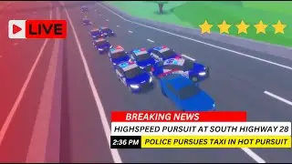 Roblox: Taxi Boss | Getting Chased By The Police Until I get Busted