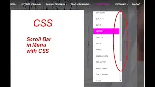 Scroll bar in Menu with CSS