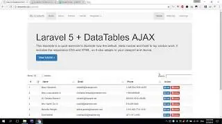 How to implement DataTables Ajax with Laravel 5