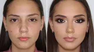 Gold Glitter Half Cut Crease Client Makeup Tutorial ♡ Jasmine Hand