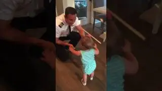 First Baby Steps to Excited Pilot Daddy!
