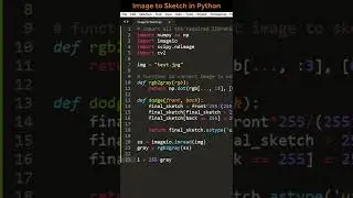 OMG 😯 Convert Image to Sketch with Python in just few lines 