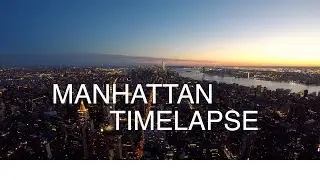 Sunset Manhattan from Empire State Building New York | Timelapse