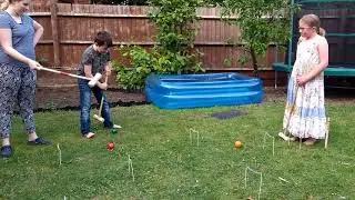 Croquet with children