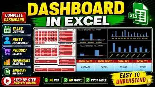 How to create EXCEL DASHBOARD (No VBA) STEP BY STEP IN HINDI
