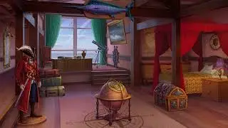 Spine2D Animation project for Belka Games, Pirate room's decoration