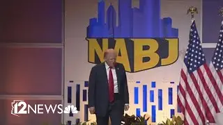 Former President Trump questions Kamala Harris' ethnicity at Black journalist convention