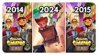 Evolution of HOLLYWOOD / LOS ANGELES Map in Subway Surfers | 2014 - 2015 - 2024