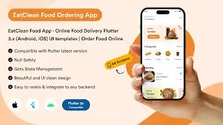 EatClean Food App - Online Food Delivery Flutter 3.x (Android, iOS) UI templates | Order Food Online