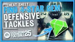 Ultimate 4-Star DT Gem Finder: Secret Cheat Sheet Revealed | College Football 25 Recruiting