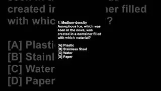 Medium-density Amorphous Ice | Current affairs #1 