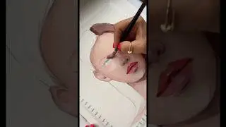 Watercolour eye liner drawing ✍️😍 