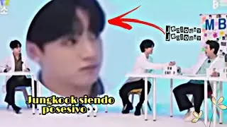 JUNGKOOK SIENDO POSESIVO!👀+JIMIN RIENDOSE DE LA ACTITUD DE JK😂🥰