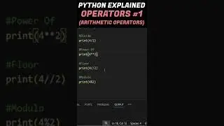 Python Basics #001 Arithmetic Operators #analystrising #coding #pythonoperators