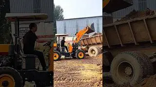 Loading video of loader. #Smallloader #Tractor #Loader #Forklift # Made in China