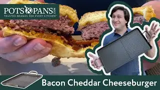 Bacon Cheddar Cheeseburger | PotsandPans.com