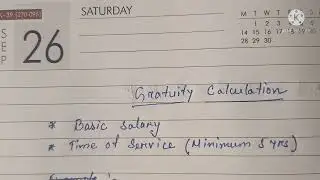 Gratuity Calculation