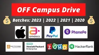 🔴 OFF CAMPUS DRIVE | Jobs and Internships | Batches: 2023 | 2022 | 2021| 2020 🔥🔥