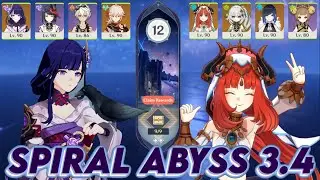 Hypper Carry Raiden x Nilou Blooranium || Genshin Impact Spiral Abyss 3.4 Floor 12 - 9 star