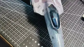 F22 raptor canopy papercraft assembly