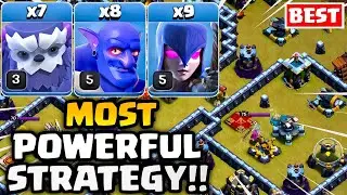 Most Powerful ! Th13 Yeti Witch Bowler + 6 Bats Spell | Best Th13 Ground Attack Strategy in CoC