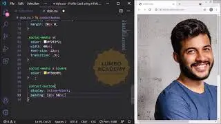 Profile Card using HTML and CSS | LUMEO ACADEMY