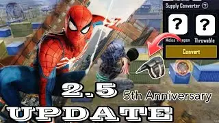 HOW TO GET GRAPPLING HOOK OR SPIDERMAN WEBSHOOTER  IN PUBG 2.5 UPDATE | 5TH ANNIVERSARY 😍