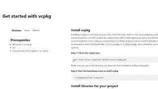 Installation of  vcpkg and curl