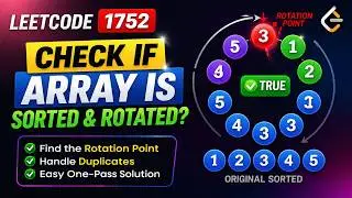 LeetCode 1752 🔥 Check if Array is Sorted & Rotated | Easy O(n) Trick