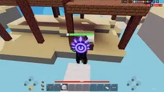 Playing bedwars with lil sis