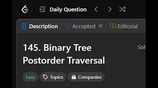 145. Binary Tree Postorder Traversal || LeetCode Daily Challenges ||  LogicBytesbyAK || JAVA ||