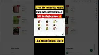 Create New e-commerce website using Codeigniter Framework.