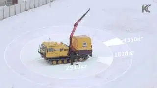 Вездеход Четра ТМ-140 с модулем-мастерской и КМУ Palfinger РК12000А