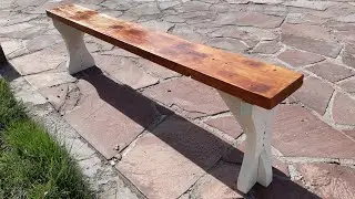 Как сделать скамейку из обрезков сосны. How to make a bench DIY.