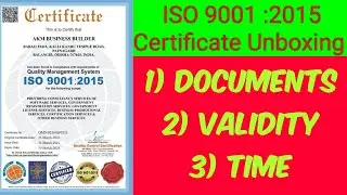All About ISO Certificate Registration Process In Hindi |  ISO Certificate Unboxing |ISO Certificate