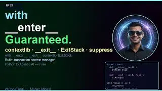 Python Context Managers Explained | with, __enter__, __exit__, contextlib, ExitStack | Ep 26
