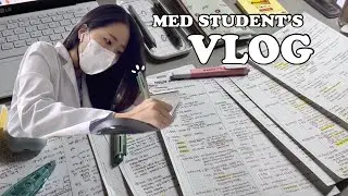 (Eng) med student vlog | 👶🏻👩🏻‍🍼OBGYN rotations & exam period🔥 cramming for exams, A4 notes