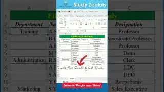 Quick Excel Tips: How to Fill Blank Cells in Excel! #shorts
